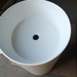 Раковина керамическая напольная (моноблок) белая матовая без отверстия под смеситель. - Сантехника