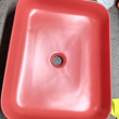 Раковина керамическая красная матовая (накладная) - Сантехника
