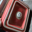 Раковина керамическая красная матовая (накладная) - Сантехника