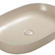 Раковина накладная (бежевая матовая) донный клапан в комплекте - Сантехника