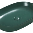 Раковина накладная (зелёная матовая) донный клапан в комплекте - Сантехника