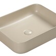 Раковина накладная (бежевая матовая) донный клапан в комплекте - Сантехника