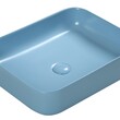 Раковина накладная (голубая матовая) донный клапан в комплекте - Сантехника