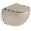 Унитаз подвесной, безободковый,система смыва Tornado (бежевый матовый) - Сантехника