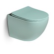 Унитаз подвесной, безободковый, система смыва Tornado (светло-зелёный матовый) - Сантехника