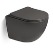 Унитаз подвесной, безободковый, система смыва Tornado (тёмно-серый матовый - Сантехника
