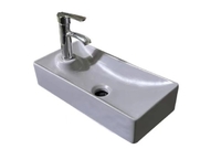 Раковина  керамическая cерая матовая (накладная/подвесная) - Сантехника