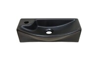 Раковина  керамическая чёрная матовая (накладная/подвесная) - Сантехника
