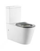 Унитаз напольный, безободковый для людей с ограниченными возможностями (сиденье в комплекте) - Сантехника