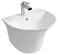 Раковина керамическая, подвесная с переливом - Сантехника