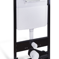  Инсталляция SantiLine (Турция) с кнопкой ХРОМ (овал). Цельнометалл-ая рама. До 500 кг. - Сантехника