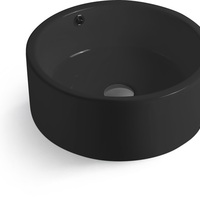  Раковина керамическая чёрная матовая (накладная) - Сантехника