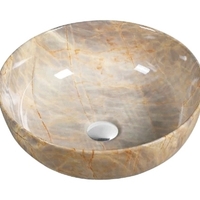 Раковина керамическая под мрамор (накладная - Сантехника