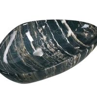 Раковина керамическая под мрамор (накладная) - Сантехника