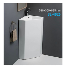 Раковина керамическая напольная (моноблок)  - Сантехника