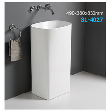 Раковина керамическая напольная (моноблок)  - Сантехника