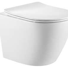 Унитаз подвесной,безободковый, система смыва Tornado (сиденье микролифт) - Сантехника