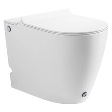 Унитаз напольный, приставной с импульсной системой смыва, безободковый, (сиденье микролифт).  - Сантехника