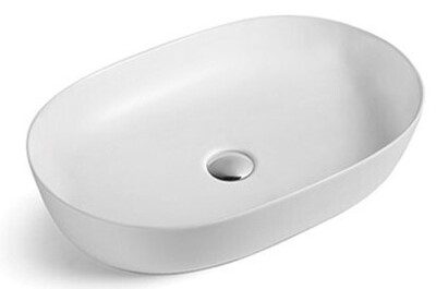 Раковина керамическая, белая матовая   (накладная) - Сантехника