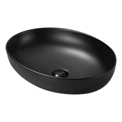 Раковина керамическая чёрная матовая (накладная) - Сантехника