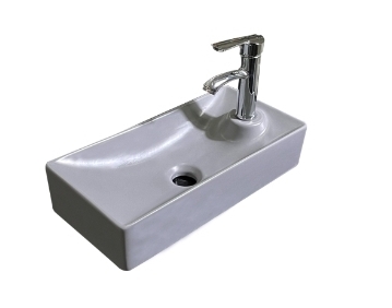 Раковина  керамическая cерая матовая (накладная/подвесная) - Сантехника