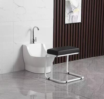 Раковина керамическая напольная для омовения в комплекте со стулом - Сантехника