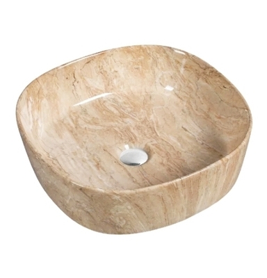 Раковина керамическая под мрамор (накладная) - Сантехника