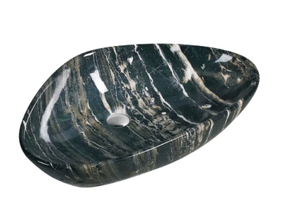 Раковина керамическая под мрамор (накладная) - Сантехника